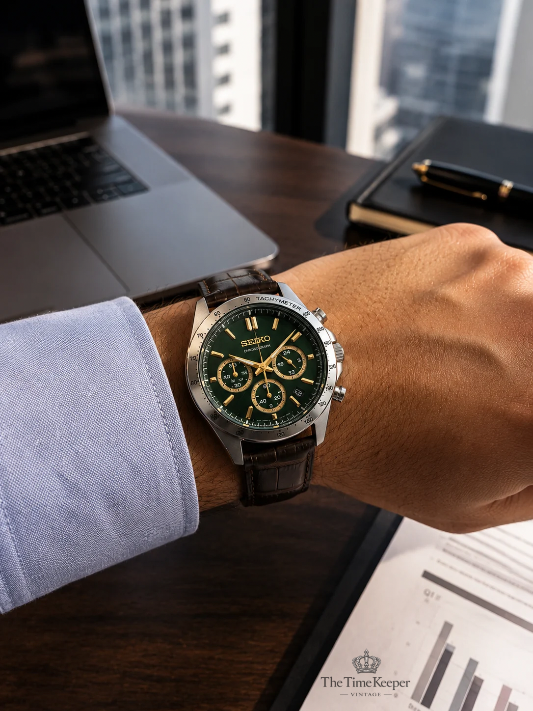 Seiko Spirit Chronograph - Emerald Green Dial