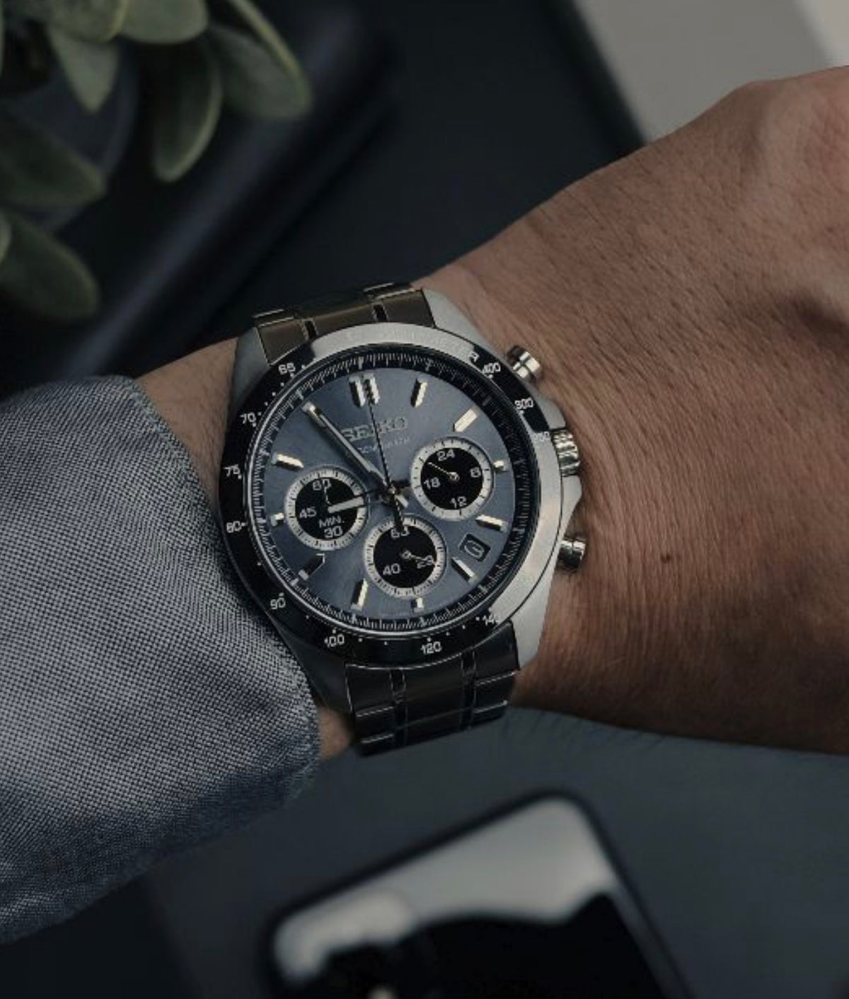 Seiko Spirit Chronograph - Sunburst Blue Dial